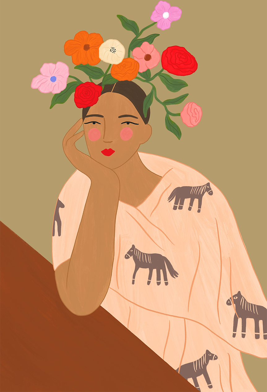 wall-art-print-canvas-poster-framed-Spanish Lady, CA , By Constanza Goeppinger-1