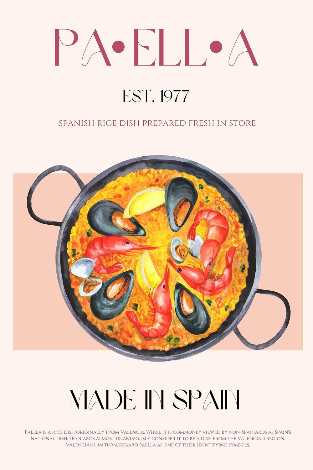 wall-art-print-canvas-poster-framed-Spanish Seafood Paella-1