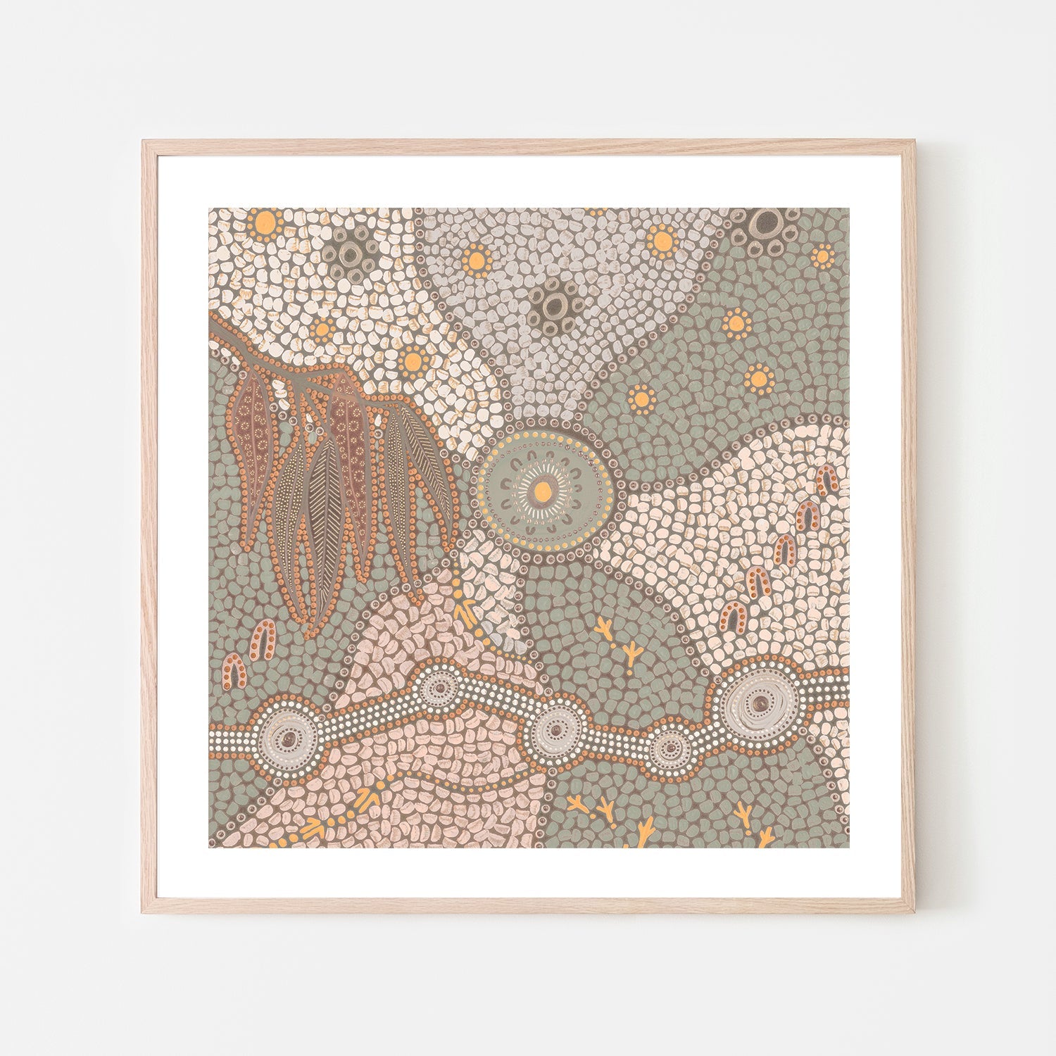 wall-art-print-canvas-poster-framed-Spirits In The Sky, Green And Orange Tone , By Domica Hill-6