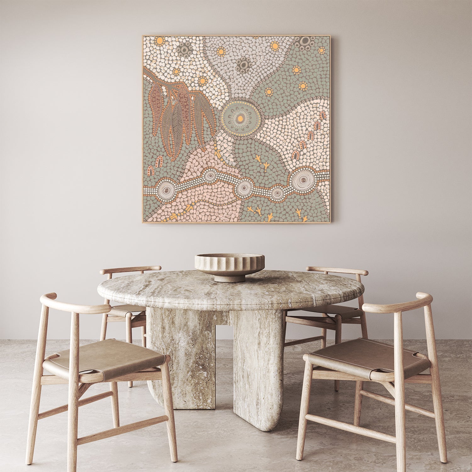 wall-art-print-canvas-poster-framed-Spirits In The Sky, Green And Orange Tone , By Domica Hill-7