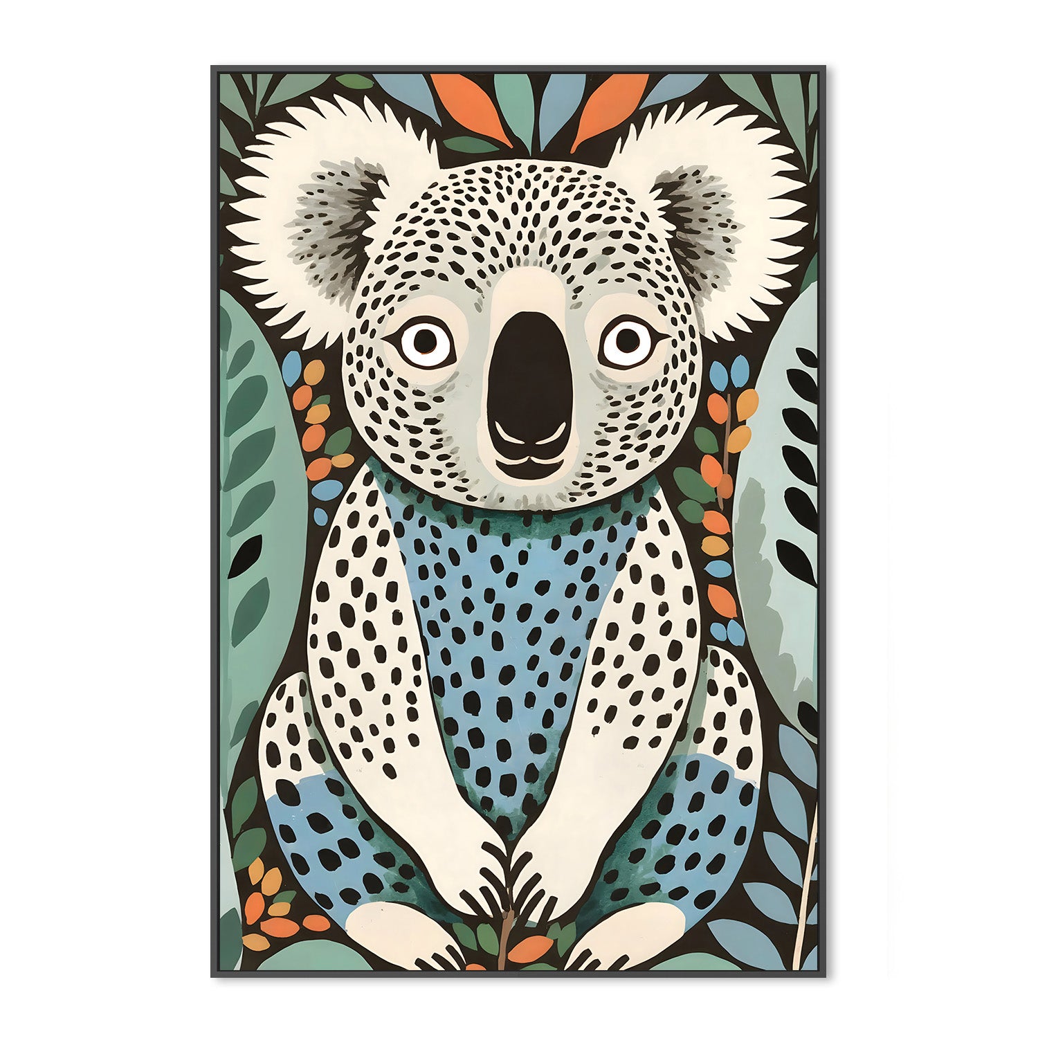 wall-art-print-canvas-poster-framed-Spotted Koala In The Gumleaf Grove Wildlife Animals Forest-3