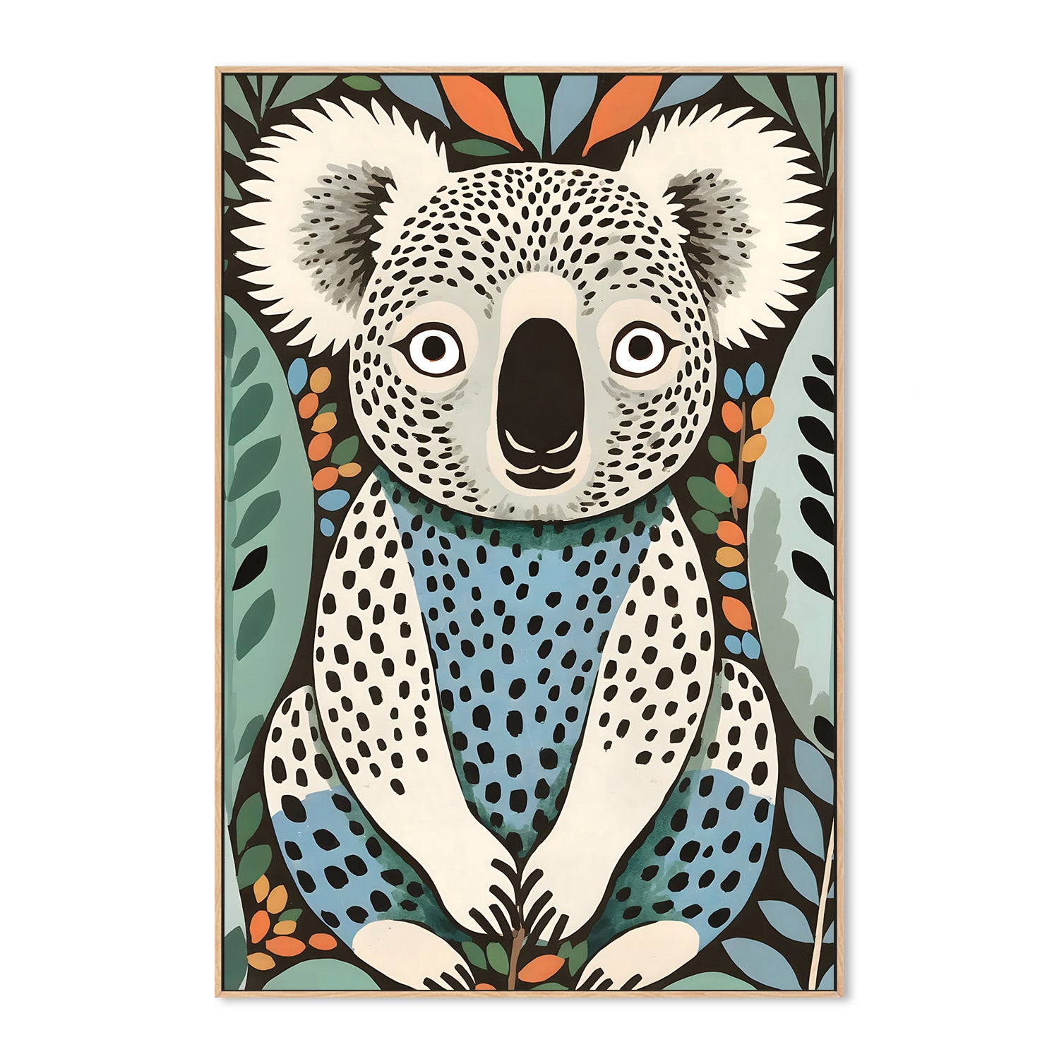 wall-art-print-canvas-poster-framed-Spotted Koala In The Gumleaf Grove Wildlife Animals Forest-4