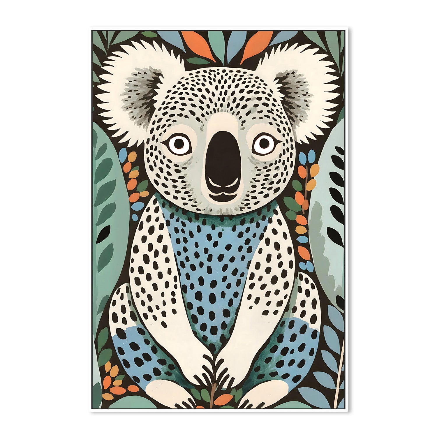 wall-art-print-canvas-poster-framed-Spotted Koala In The Gumleaf Grove Wildlife Animals Forest-5
