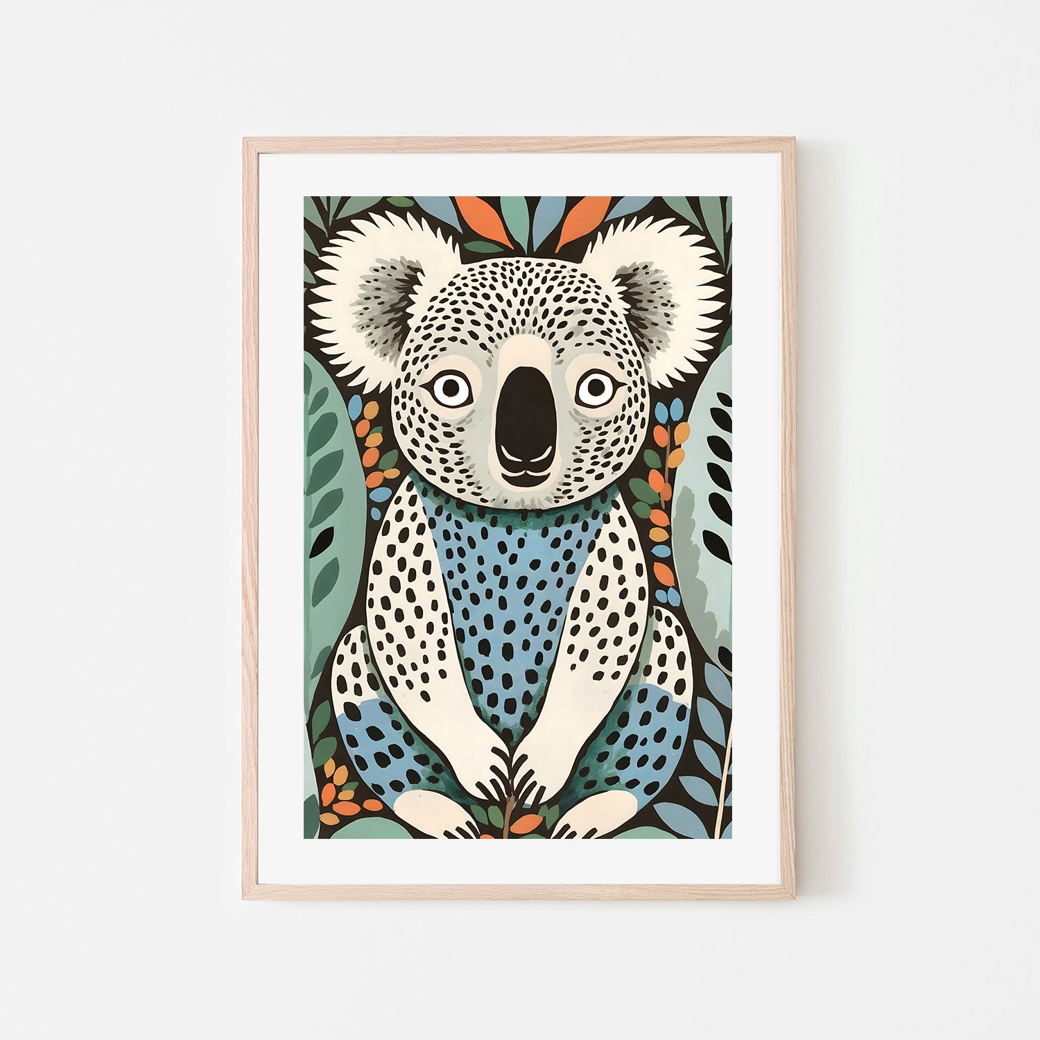 wall-art-print-canvas-poster-framed-Spotted Koala In The Gumleaf Grove Wildlife Animals Forest-6