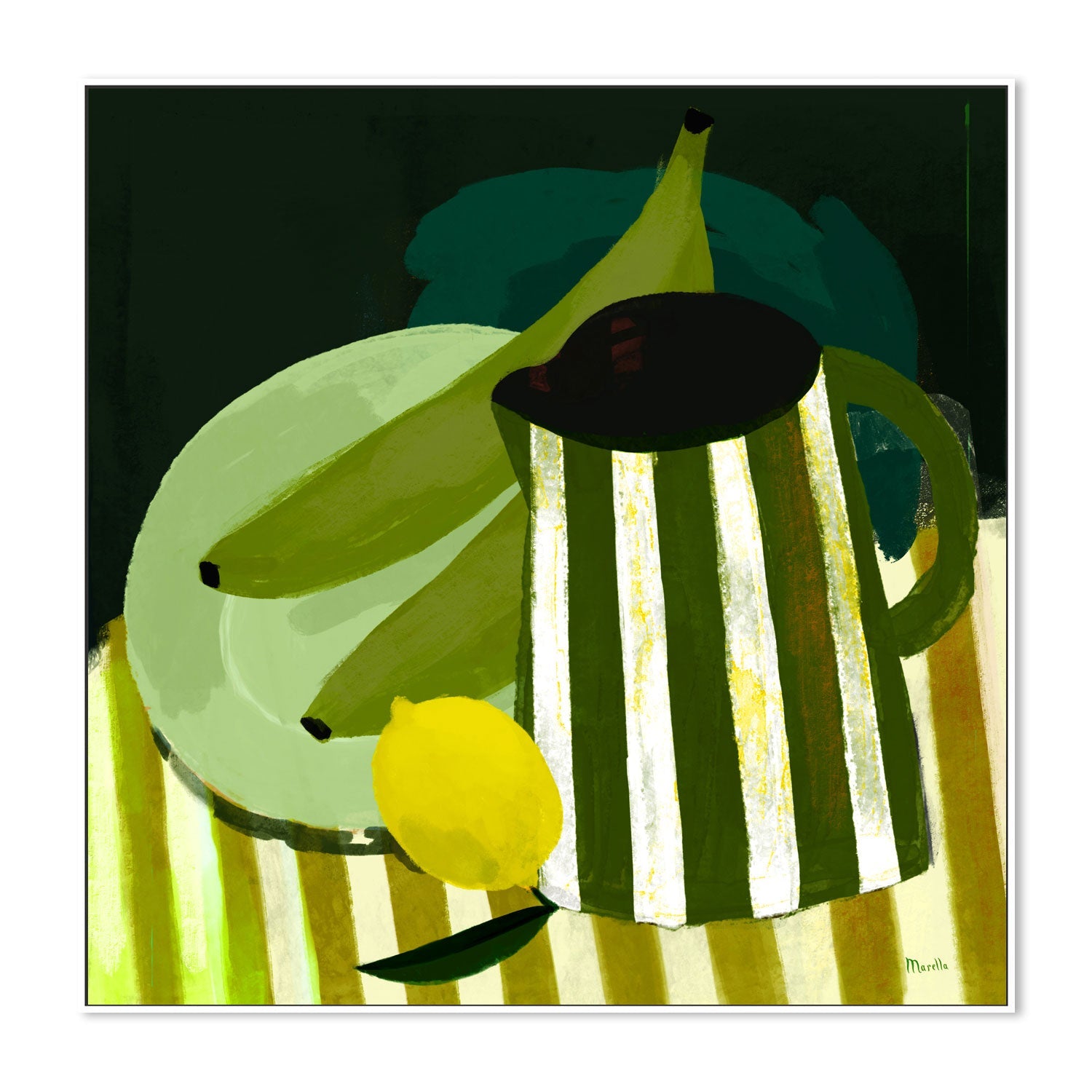 wall-art-print-canvas-poster-framed-Still Life with Lemon and Platanos , By Marco Marella-5