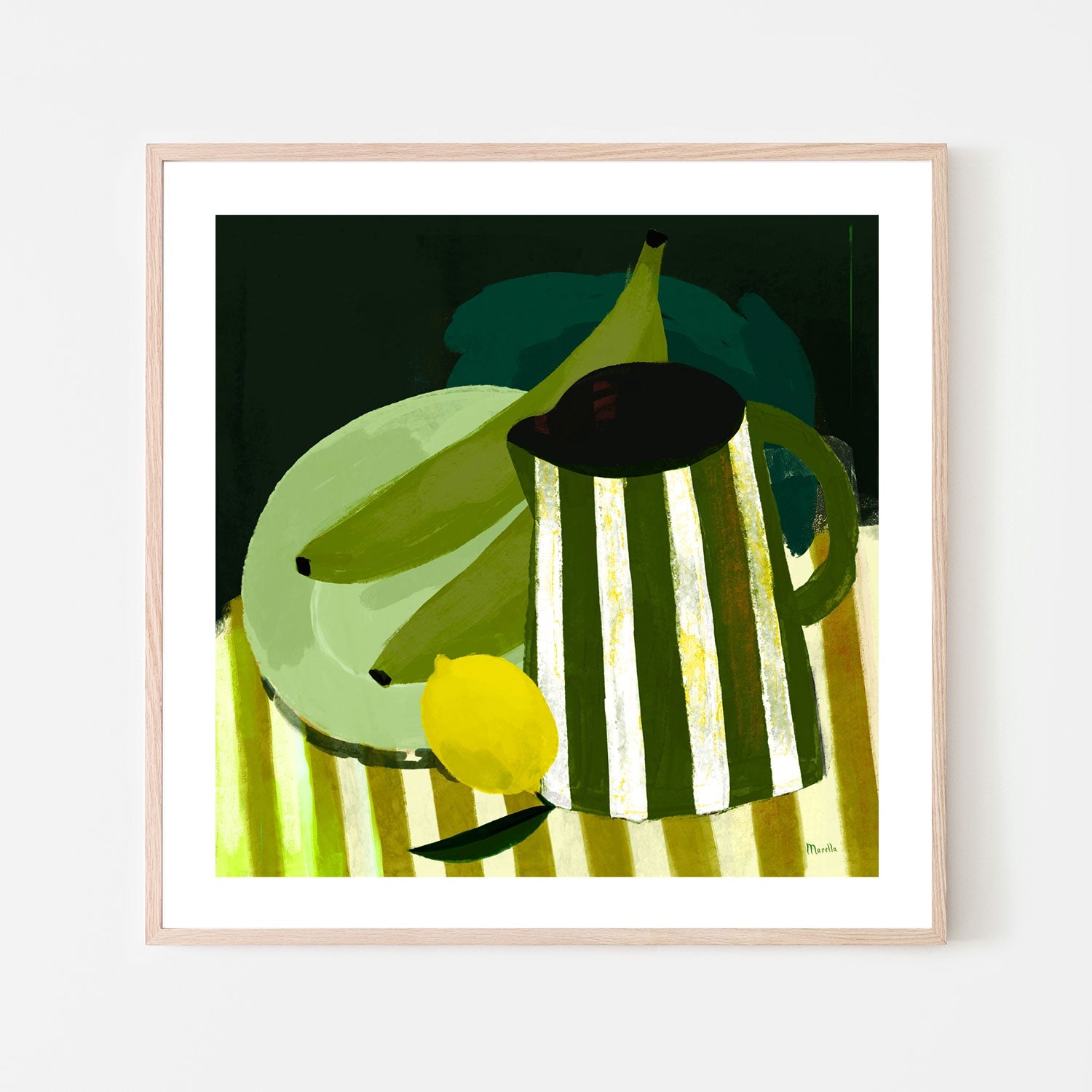wall-art-print-canvas-poster-framed-Still Life with Lemon and Platanos , By Marco Marella-6