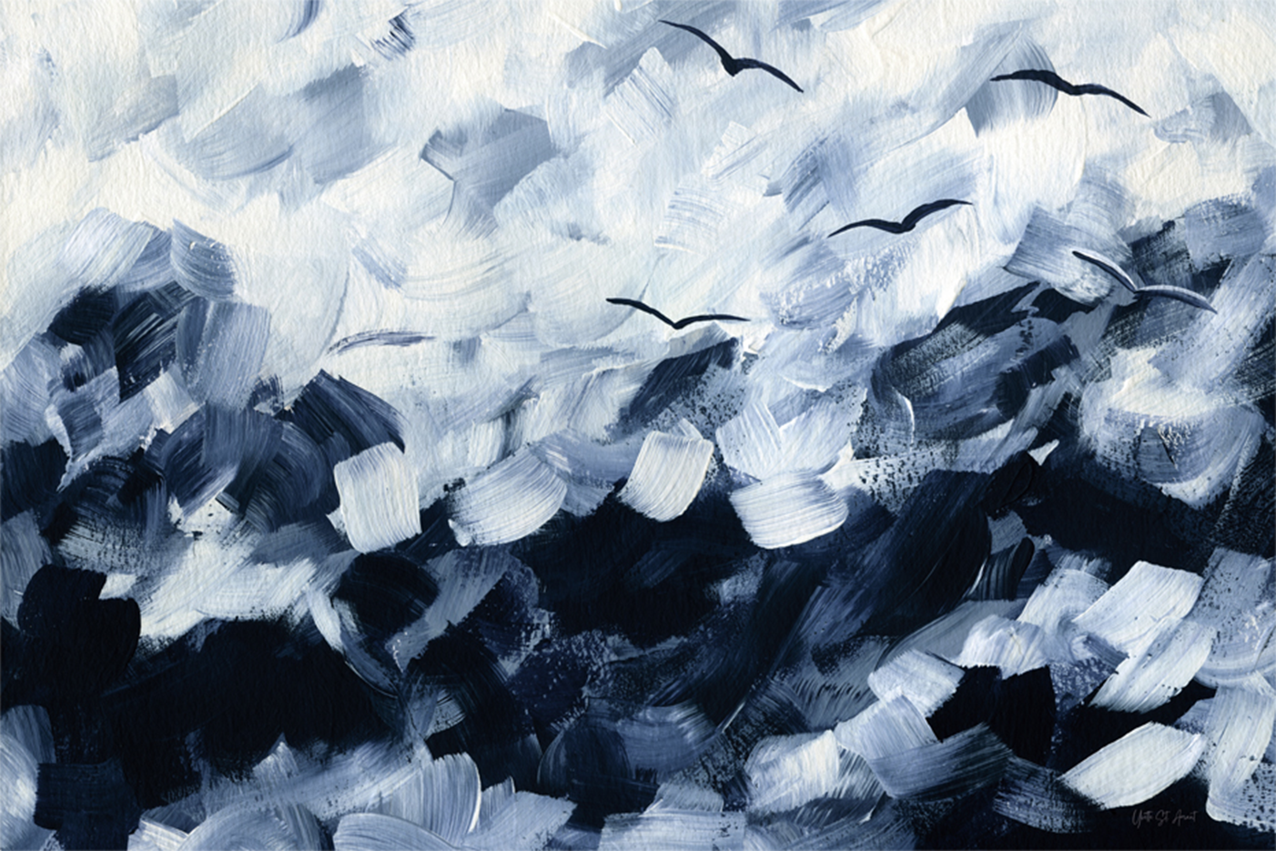 wall-art-print-canvas-poster-framed-Stormy Sea , By Yvette St. Amant-1