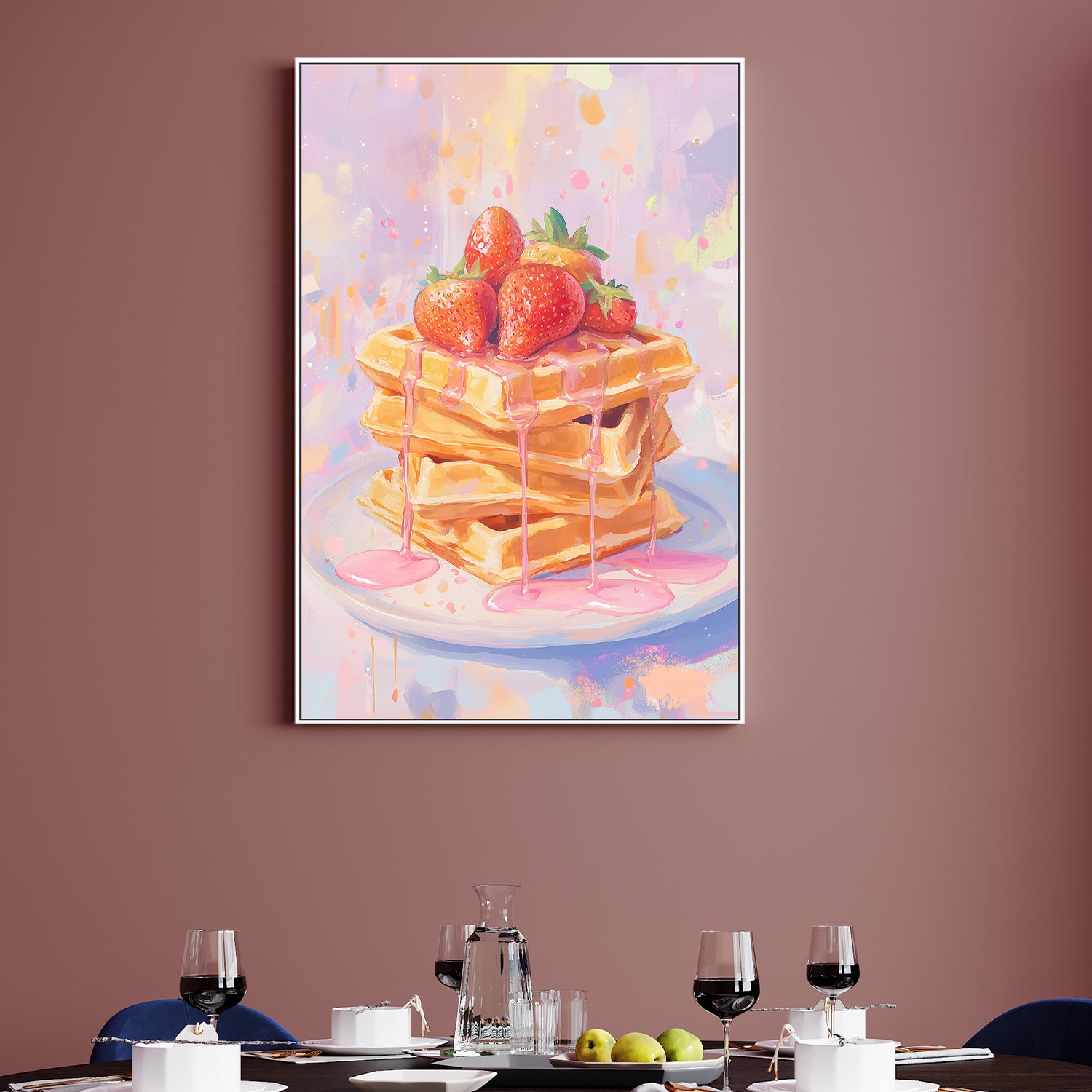 wall-art-print-canvas-poster-framed-Strawberry on Waffles , By Melloi Art-2