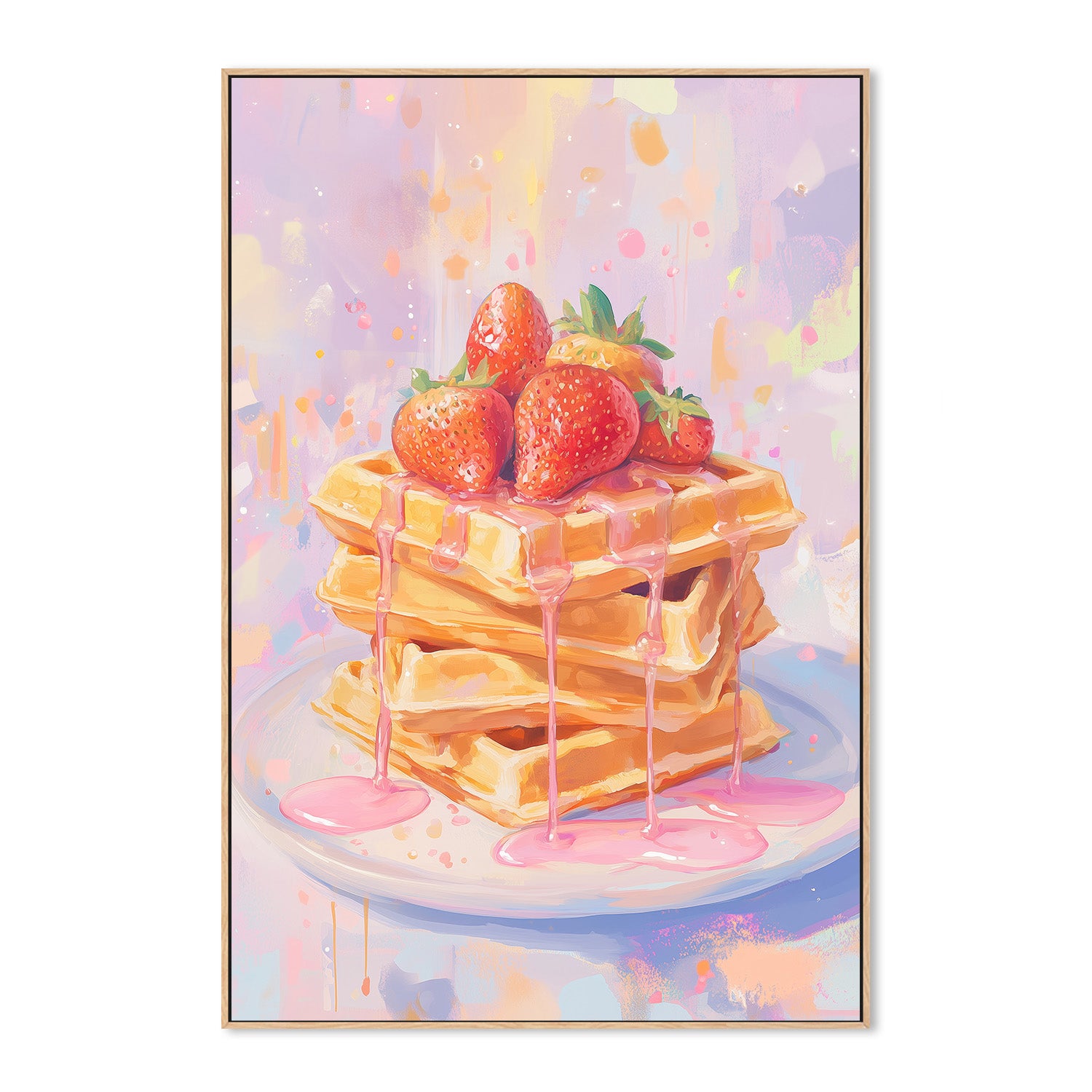 wall-art-print-canvas-poster-framed-Strawberry on Waffles , By Melloi Art-4