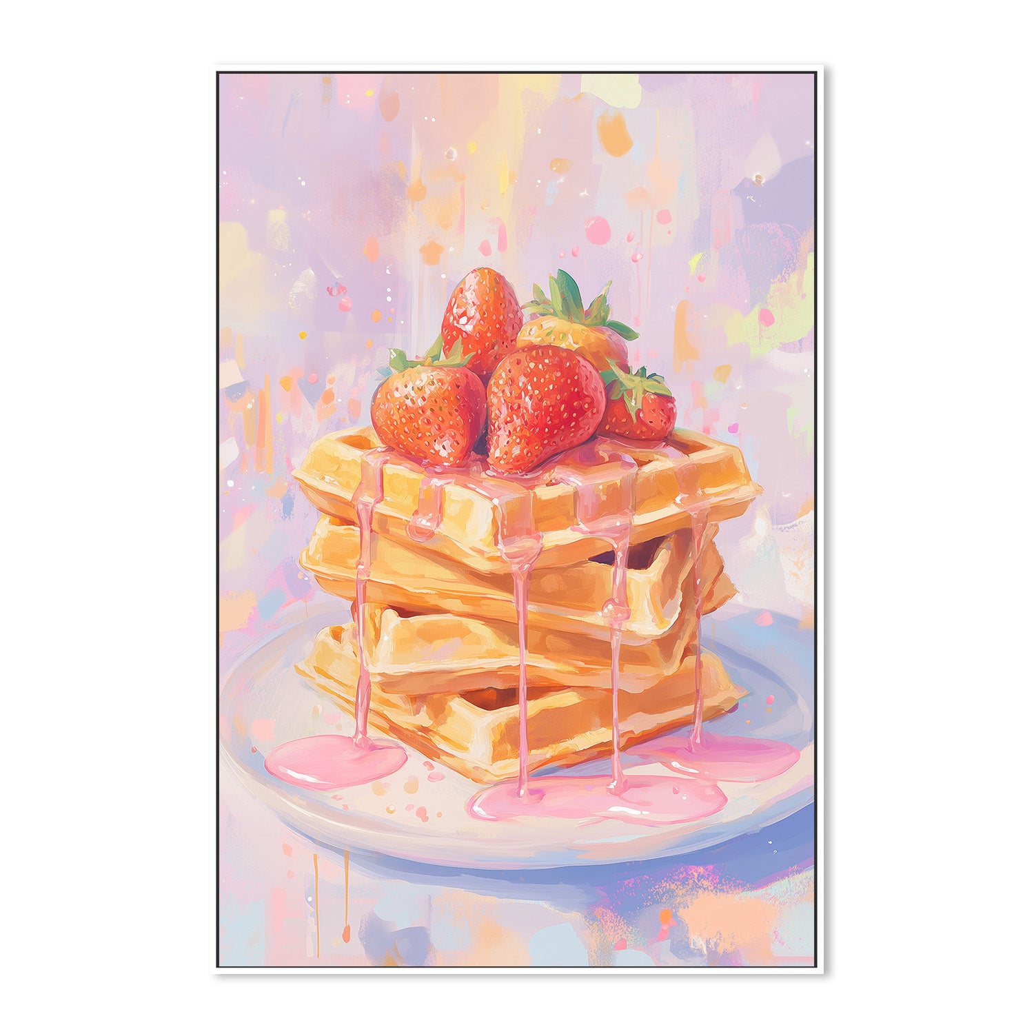 wall-art-print-canvas-poster-framed-Strawberry on Waffles , By Melloi Art-5