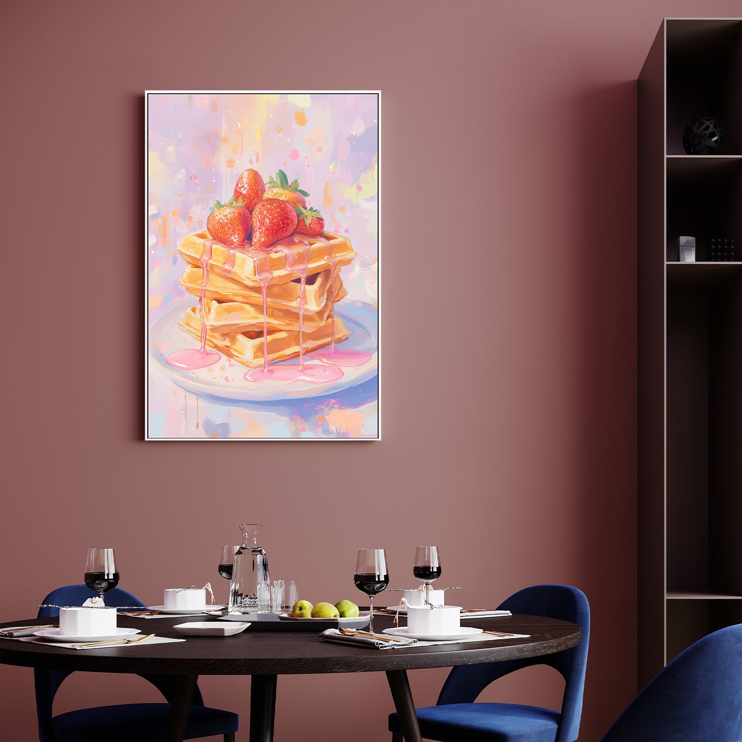 wall-art-print-canvas-poster-framed-Strawberry on Waffles , By Melloi Art-7