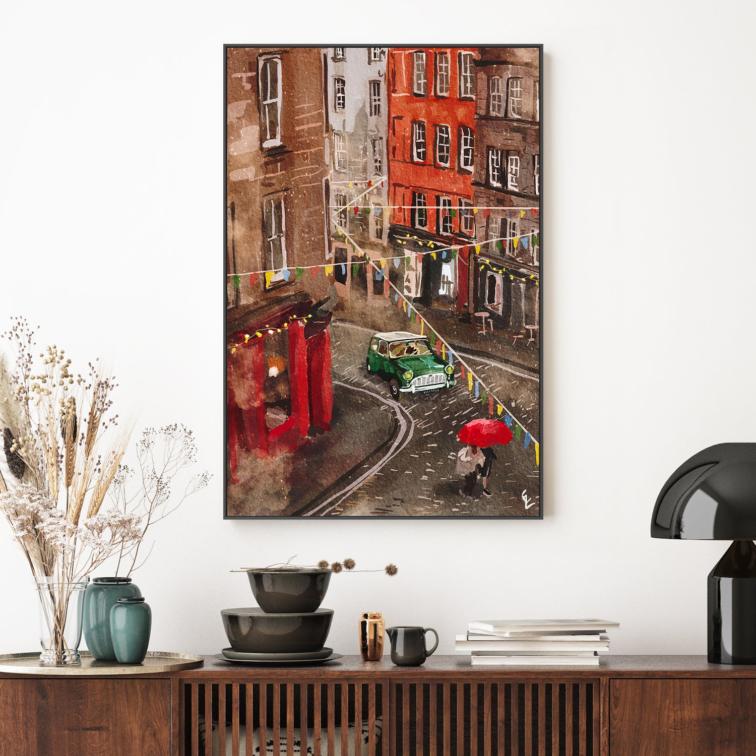 wall-art-print-canvas-poster-framed-Streets of Edinburgh-2