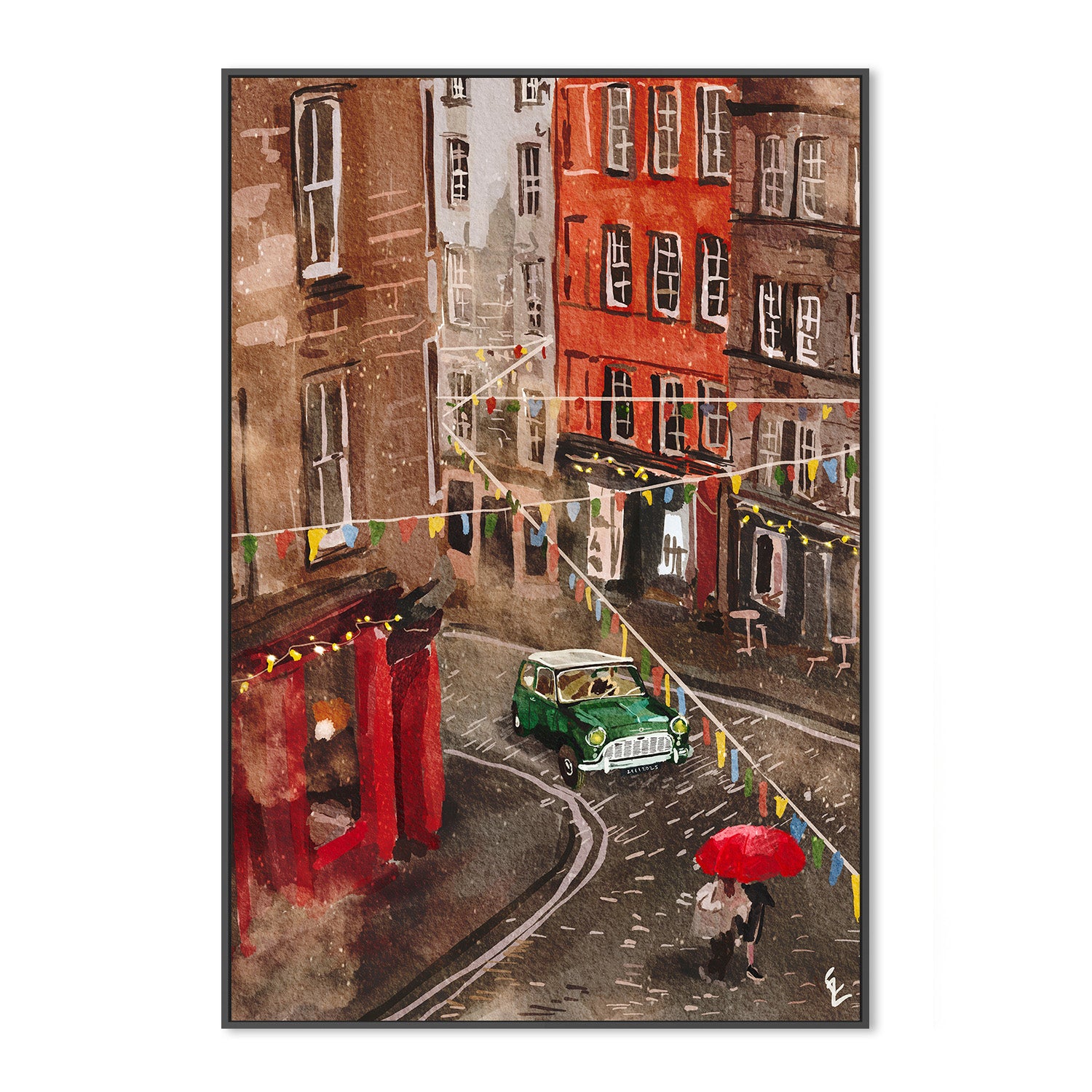 wall-art-print-canvas-poster-framed-Streets of Edinburgh-3