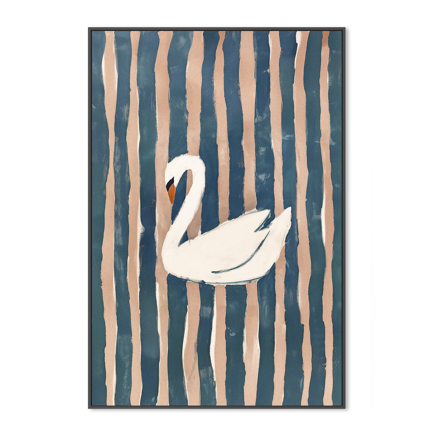 wall-art-print-canvas-poster-framed-Striped Swan, Style B-3