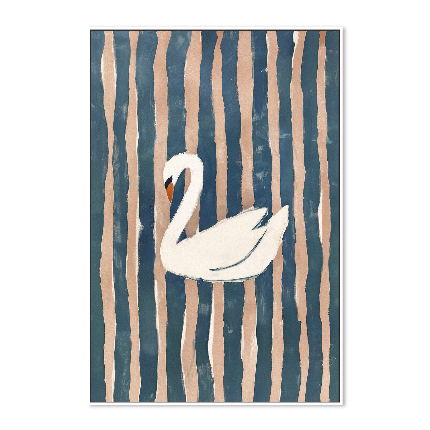 wall-art-print-canvas-poster-framed-Striped Swan, Style B-5