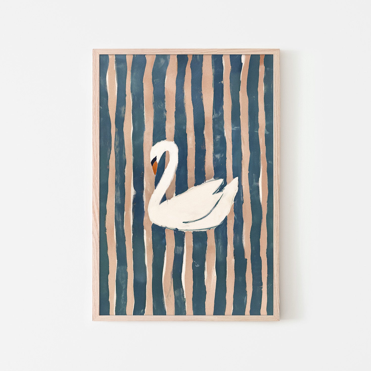 wall-art-print-canvas-poster-framed-Striped Swan, Style B-6