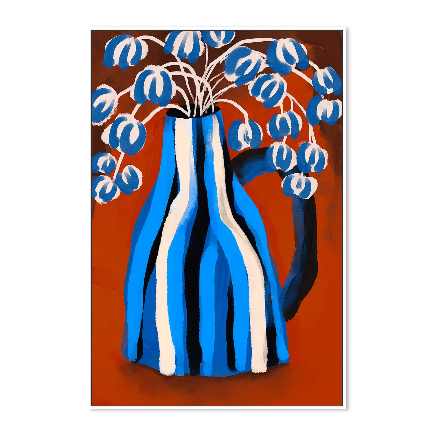 wall-art-print-canvas-poster-framed-Striped Vase Blooms-5