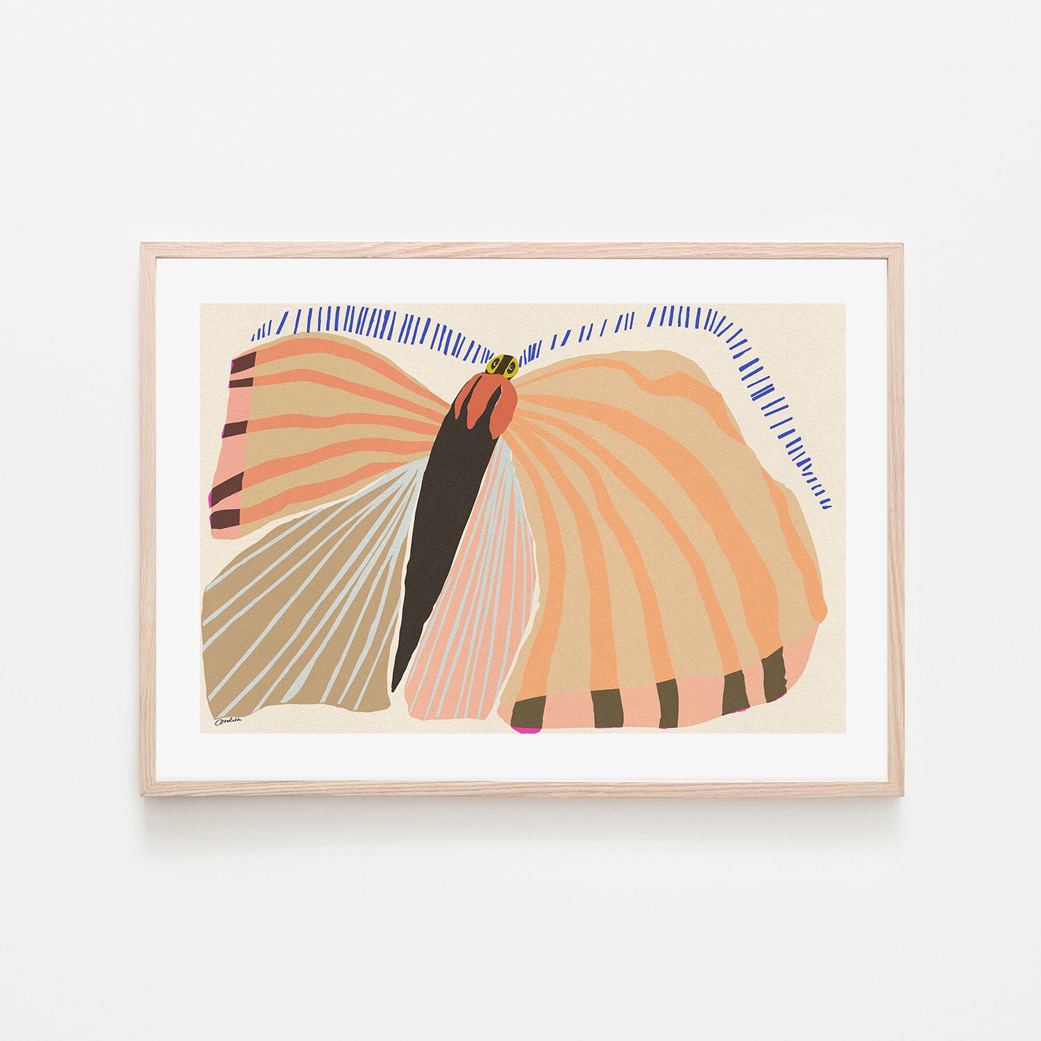 wall-art-print-canvas-poster-framed-Stripped Butterfly-6