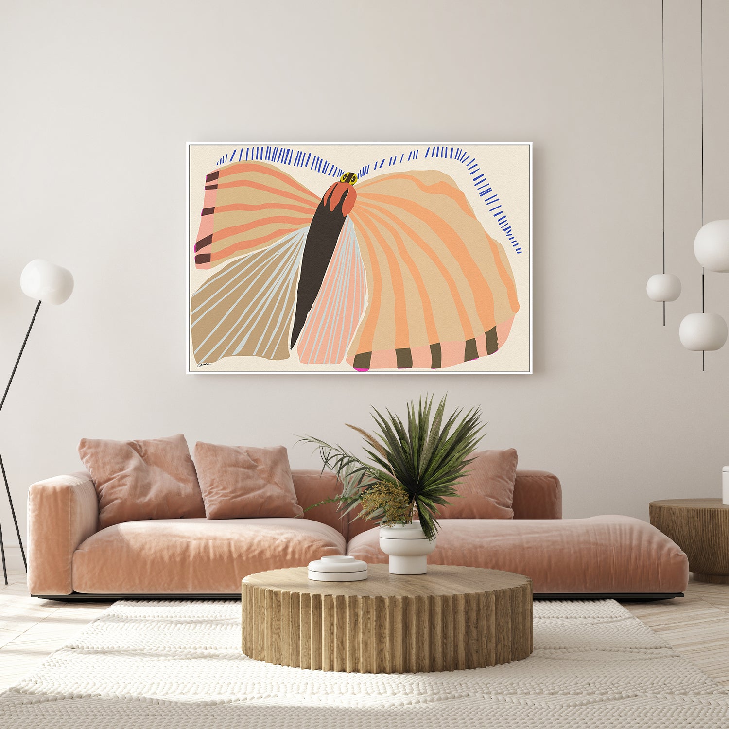 wall-art-print-canvas-poster-framed-Stripped Butterfly-7