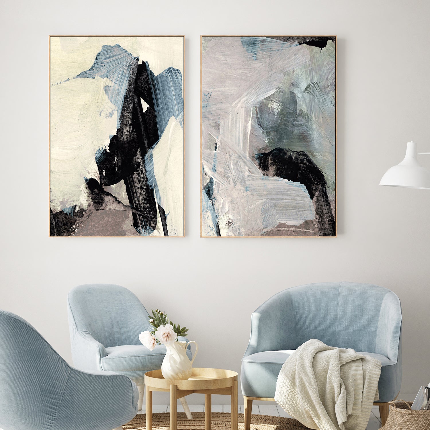 wall-art-print-canvas-poster-framed-Studio, Set of 2-2