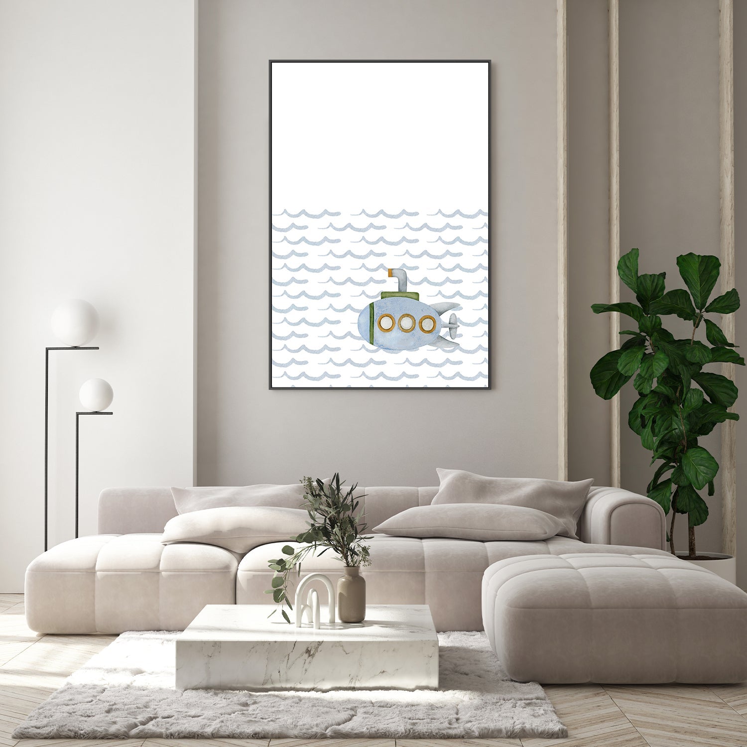 wall-art-print-canvas-poster-framed-Submarine , By At Viv Home Prints-7