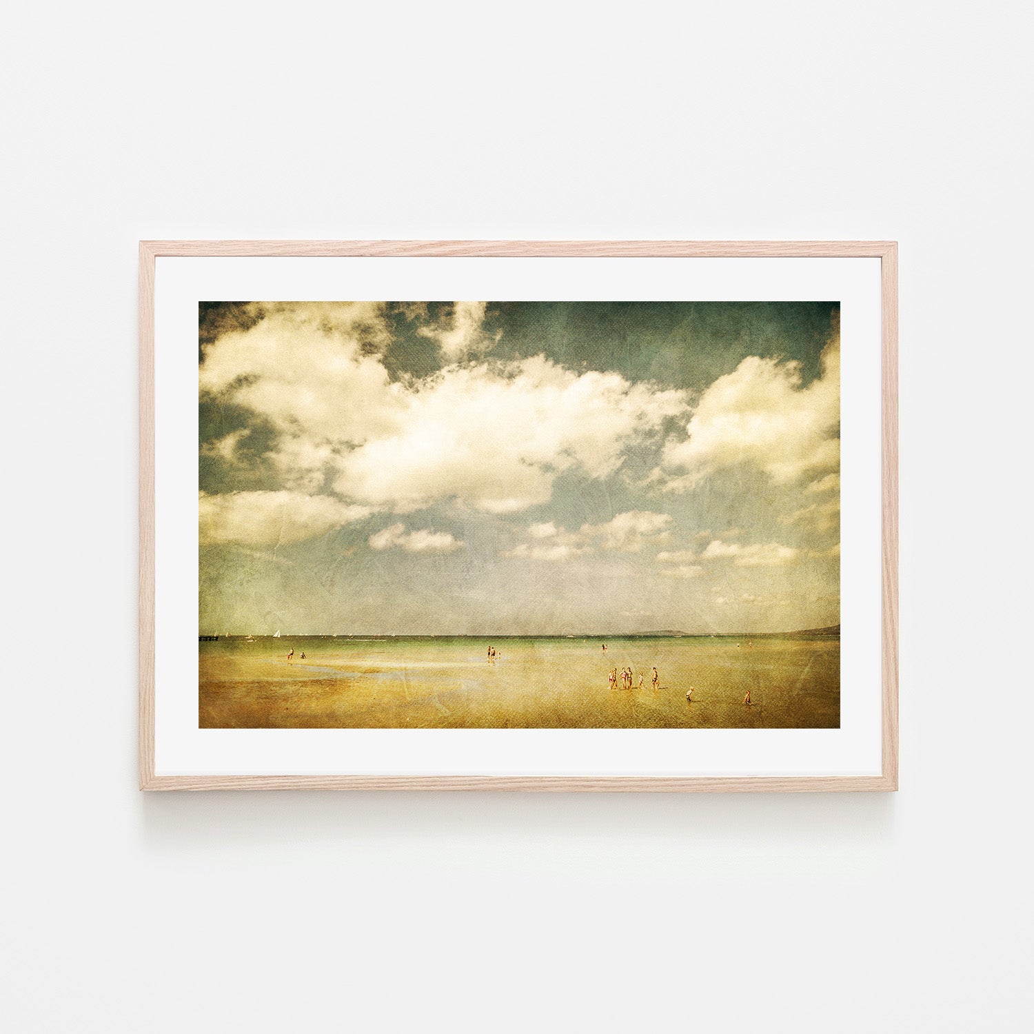 wall-art-print-canvas-poster-framed-Summer Beach Scene with People Playing in Water, Summertide , By Andrew Paranavitana-7