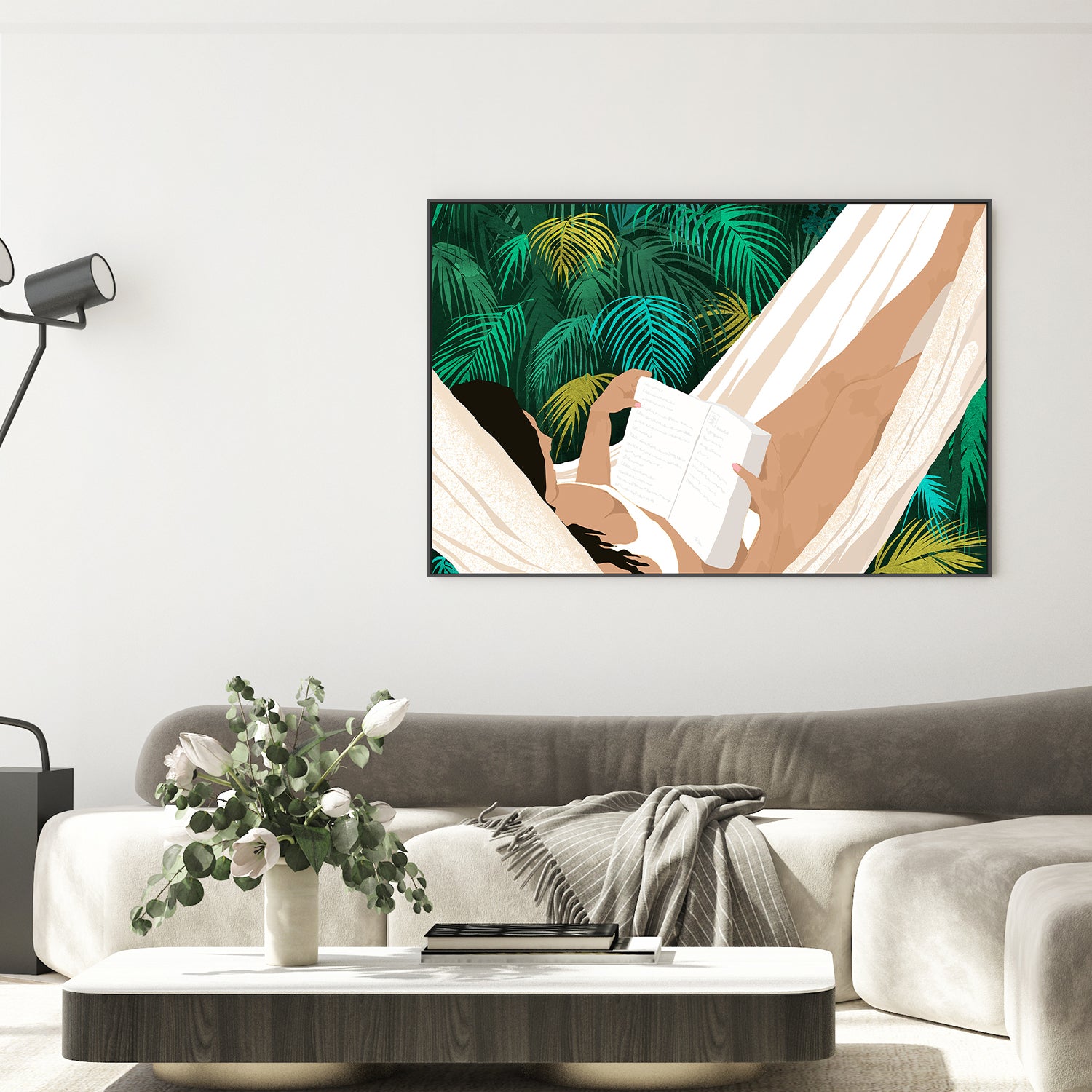wall-art-print-canvas-poster-framed-Summer Hammock Reading-7