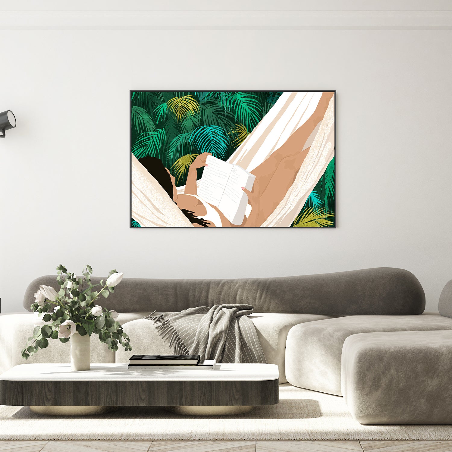 wall-art-print-canvas-poster-framed-Summer Hammock Reading-8
