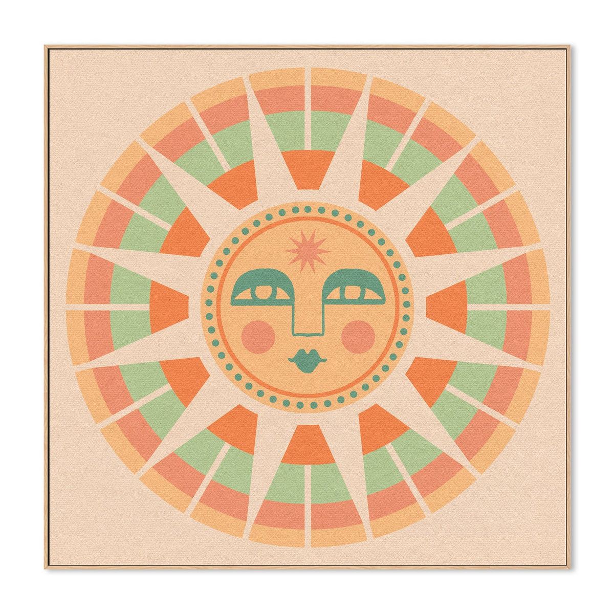 wall-art-print-canvas-poster-framed-Sun Face , By Cai & Jo-4