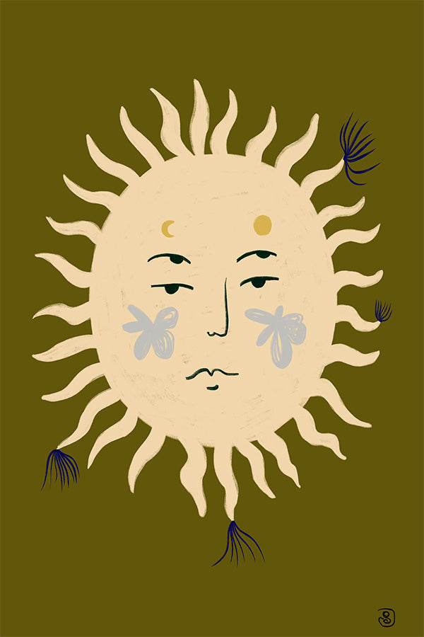 wall-art-print-canvas-poster-framed-Sun's Serene Face-1