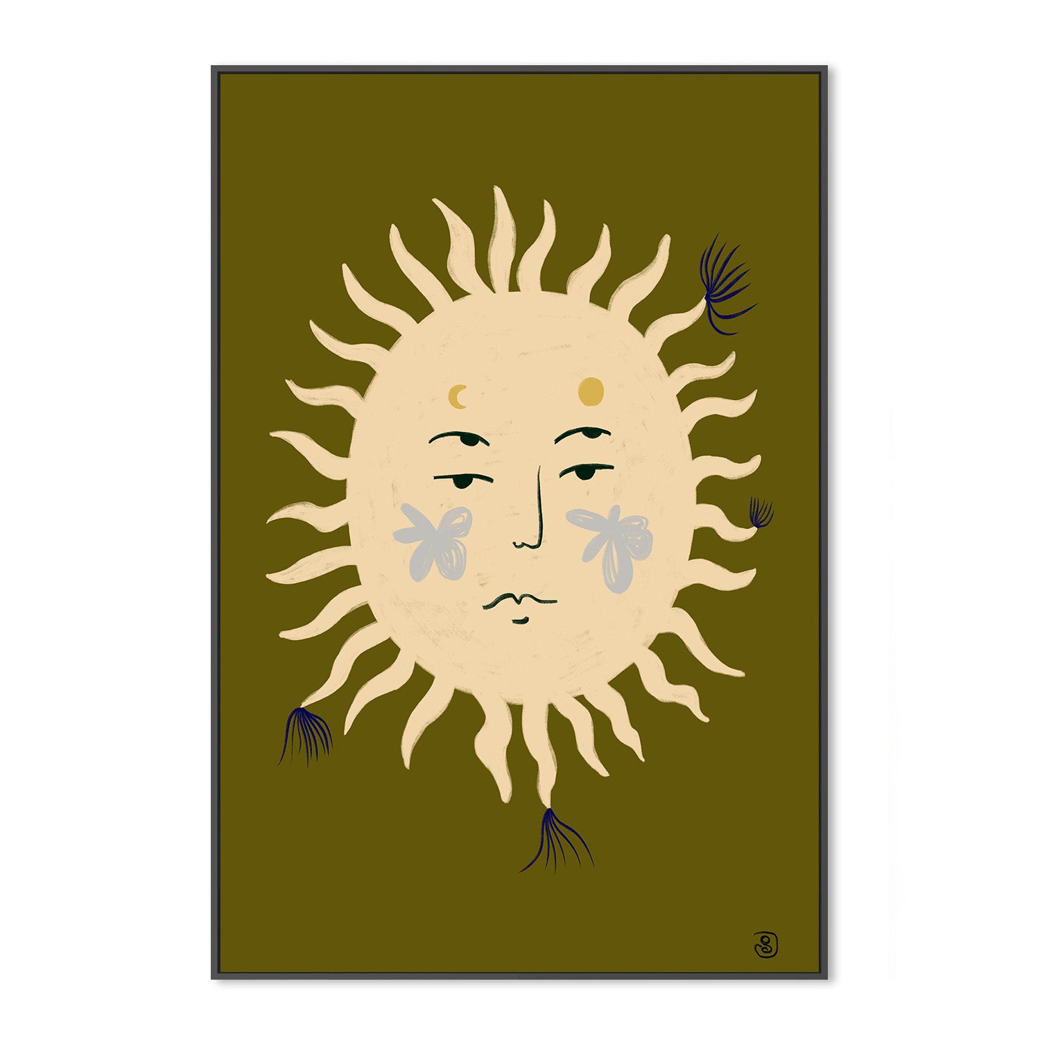 wall-art-print-canvas-poster-framed-Sun's Serene Face-3