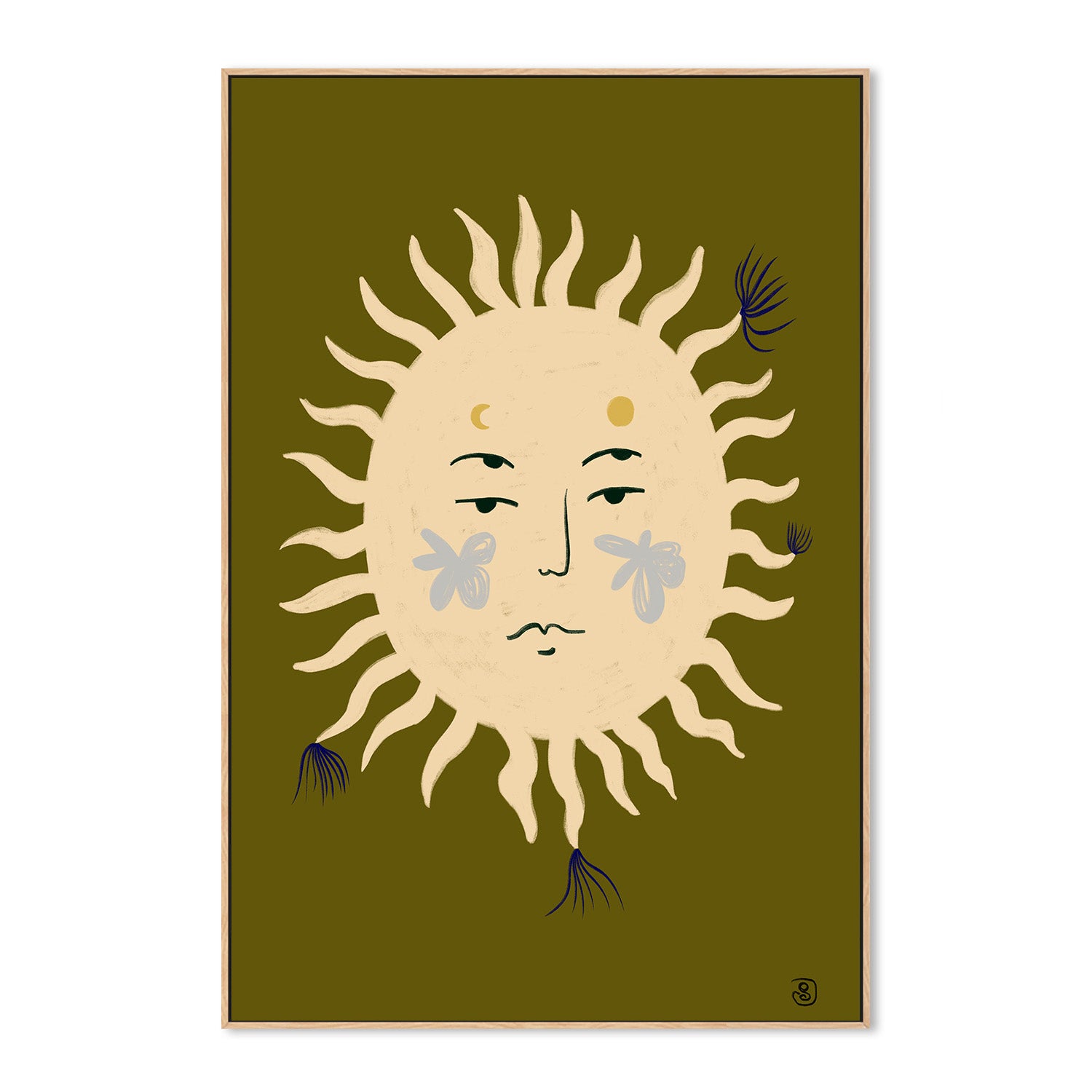 wall-art-print-canvas-poster-framed-Sun's Serene Face-4