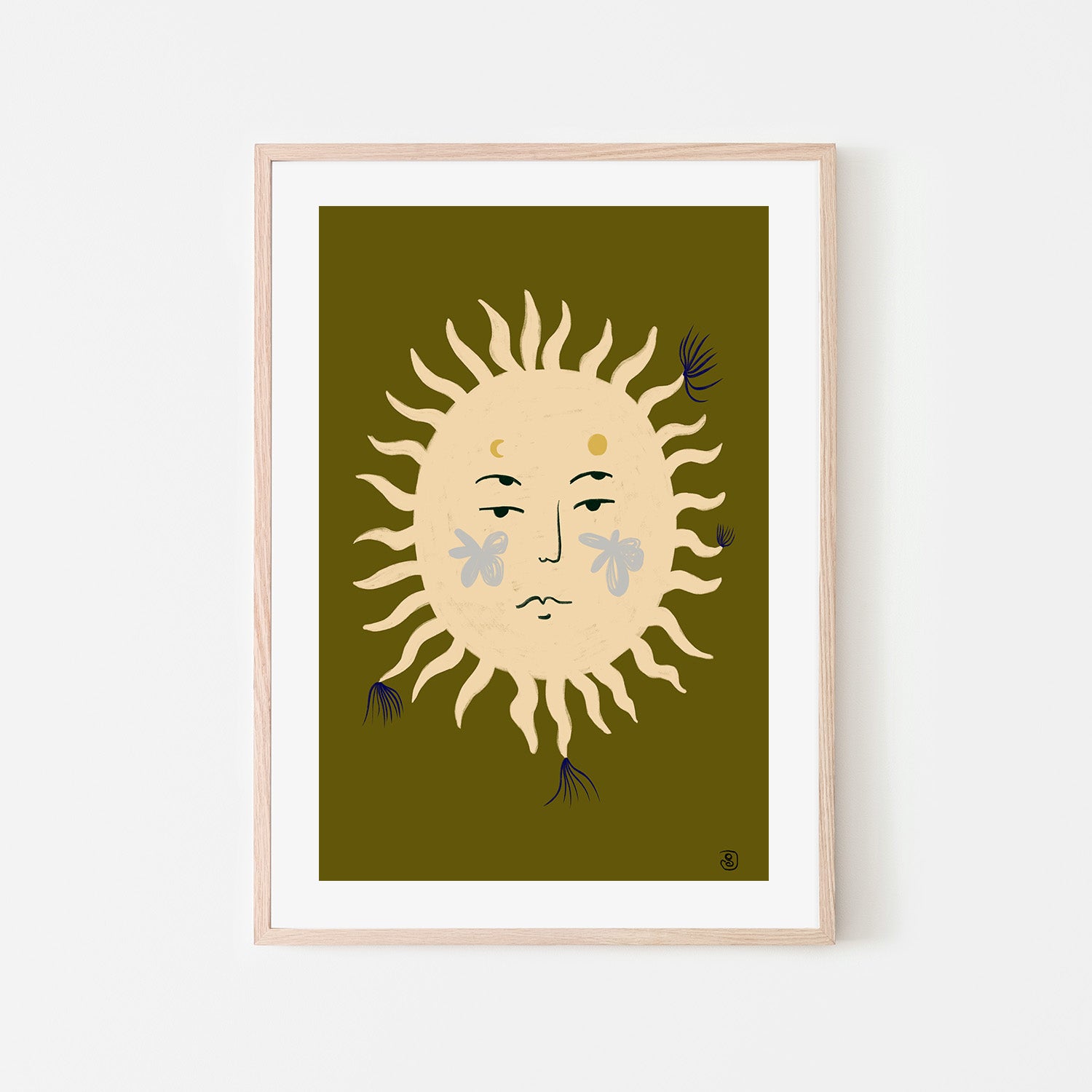 wall-art-print-canvas-poster-framed-Sun's Serene Face-6