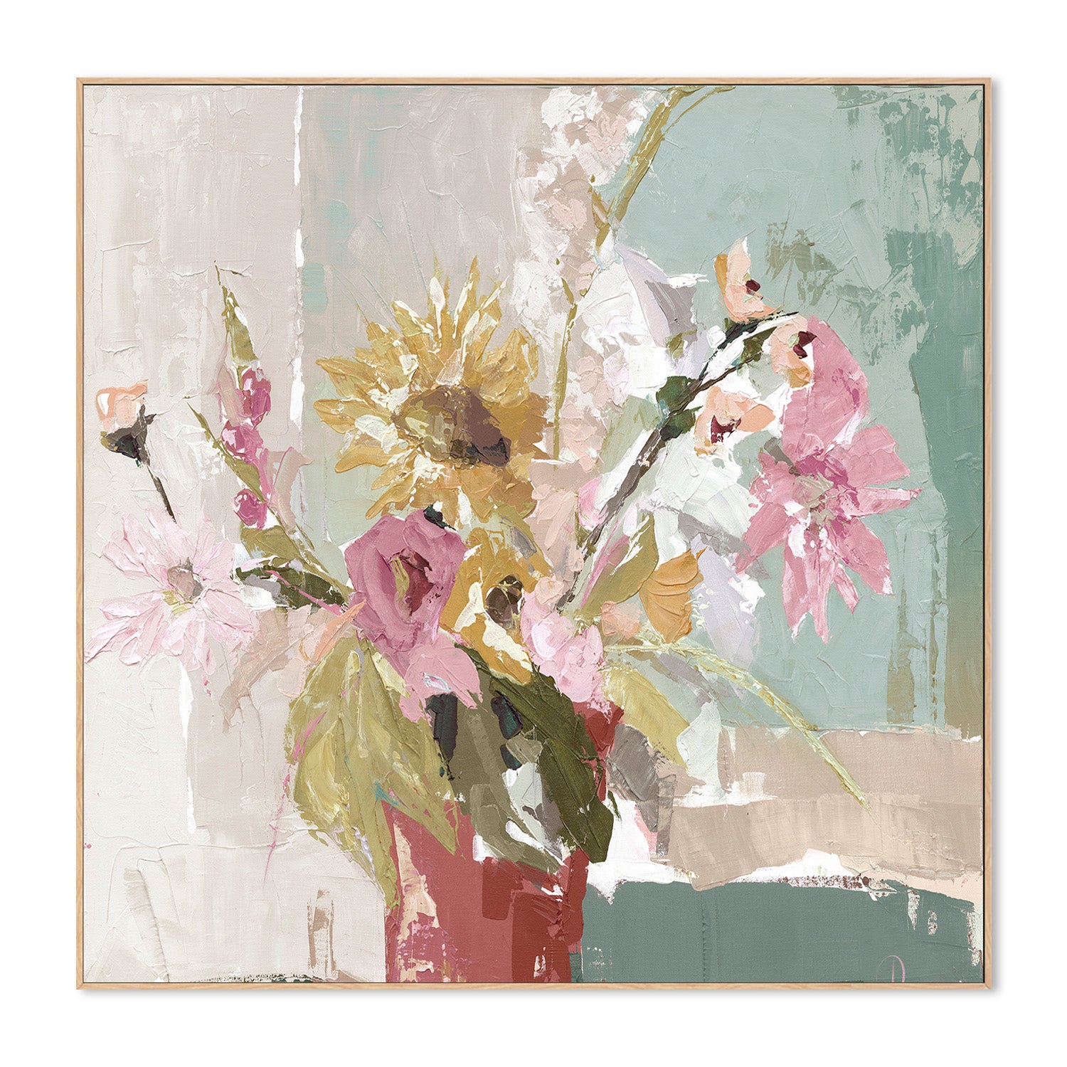 wall-art-print-canvas-poster-framed-Sunflower Vase-4