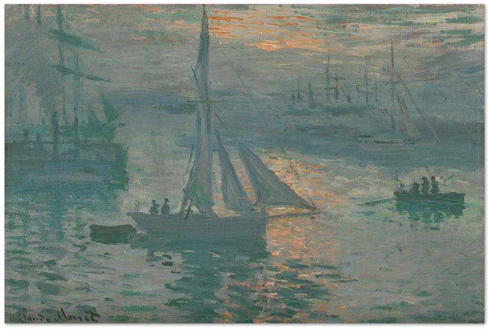 wall-art-print-canvas-poster-framed-Sunrise Marine, By Monet-by-Gioia Wall Art-Gioia Wall Art