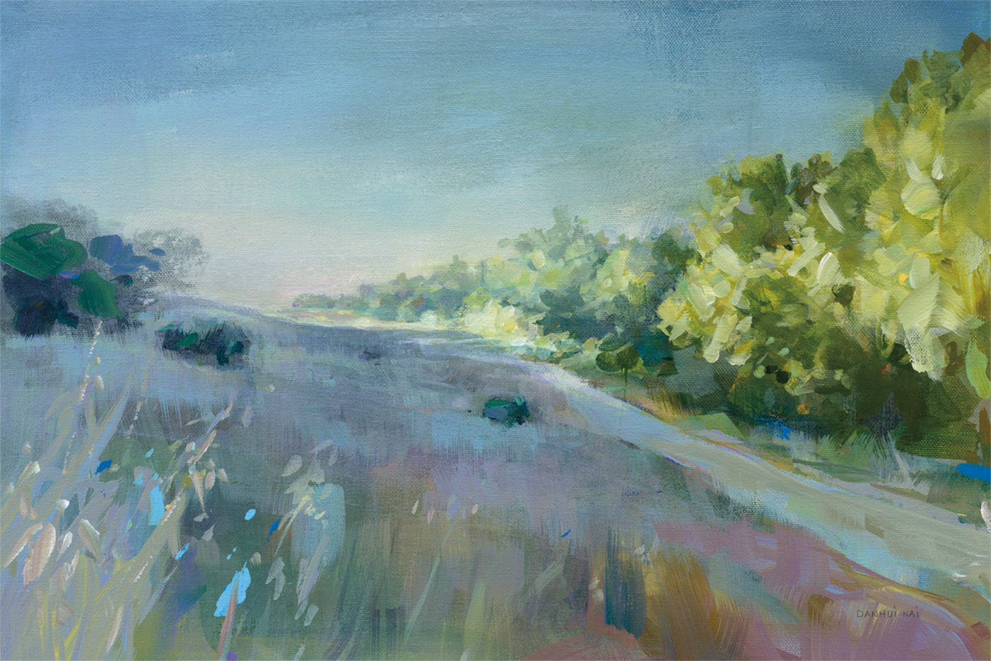 wall-art-print-canvas-poster-framed-Sunrise Meadow , By Danhui Nai-1