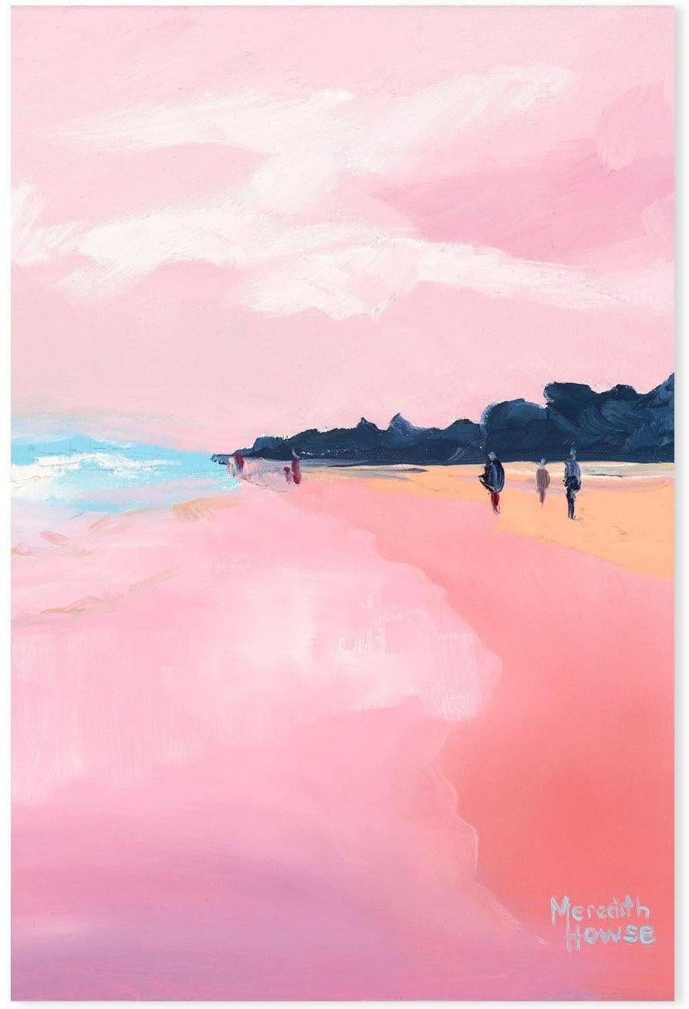 wall-art-print-canvas-poster-framed-Sunshine Beach in Pink-by-Meredith Howse-Gioia Wall Art