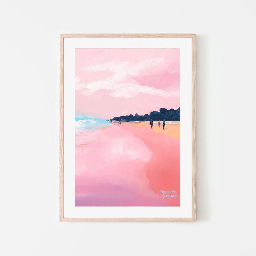 wall-art-print-canvas-poster-framed-Sunshine Beach in Pink-by-Meredith Howse-Gioia Wall Art