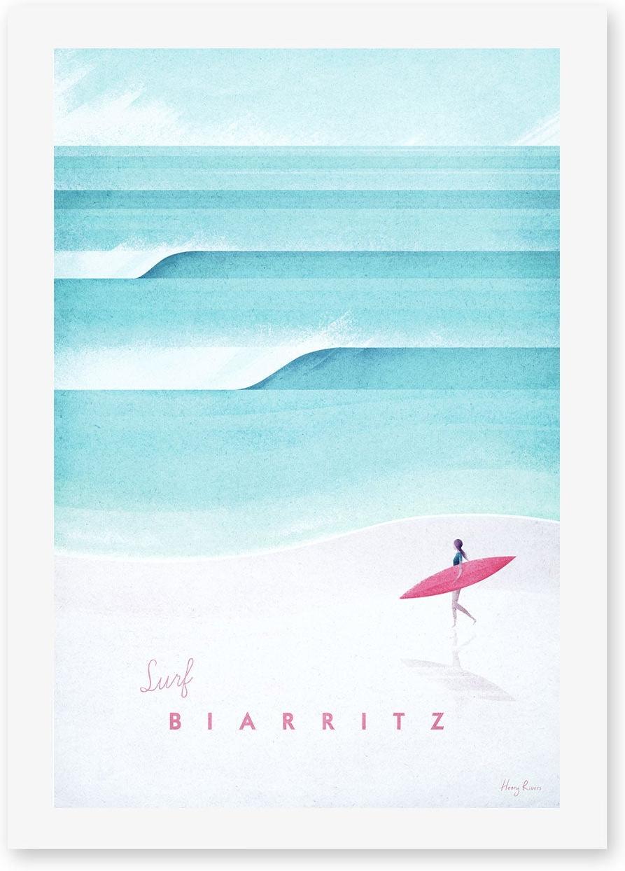wall-art-print-canvas-poster-framed-Surf Biarritz , By Henry Rivers-GIOIA-WALL-ART