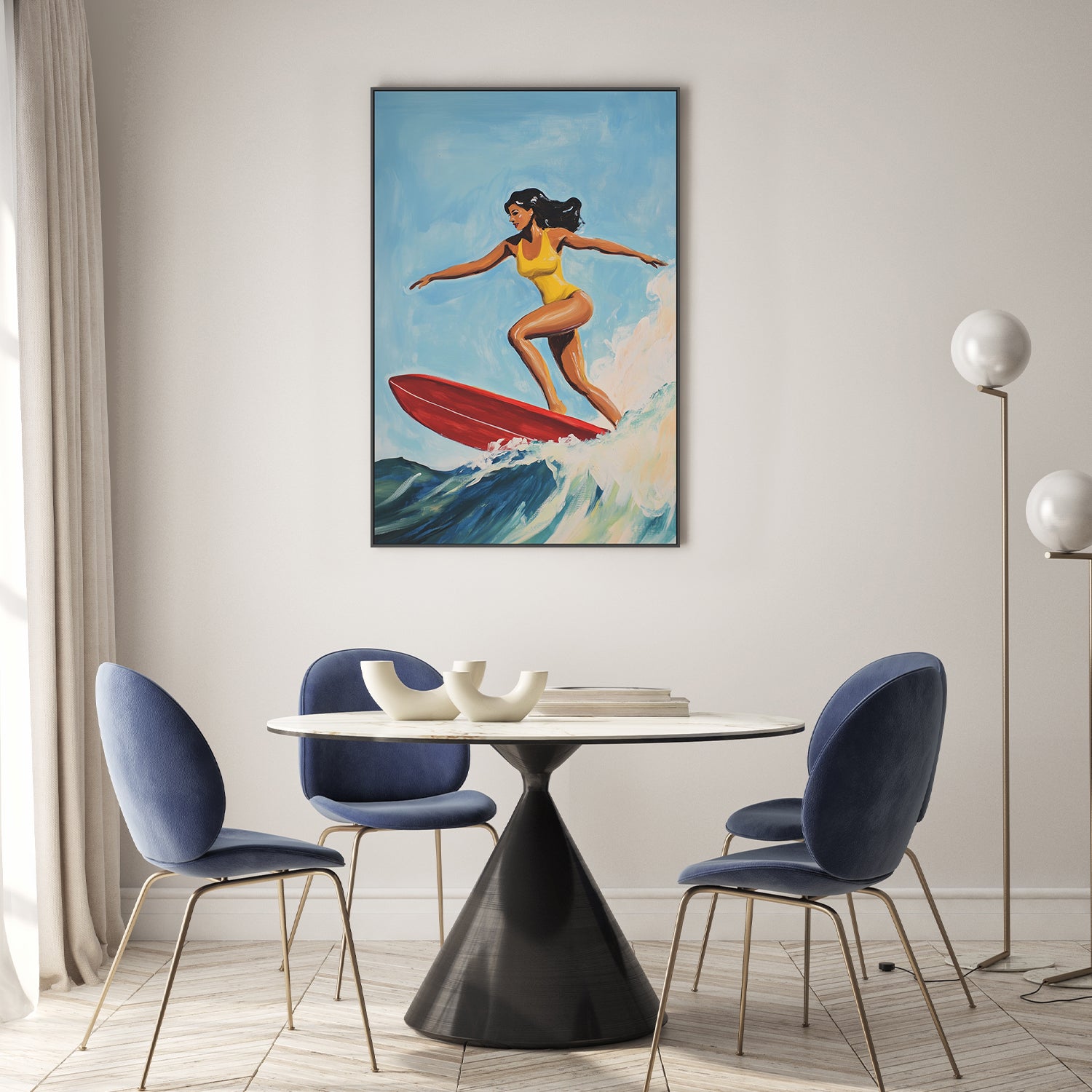 wall-art-print-canvas-poster-framed-Surfing Girl-7