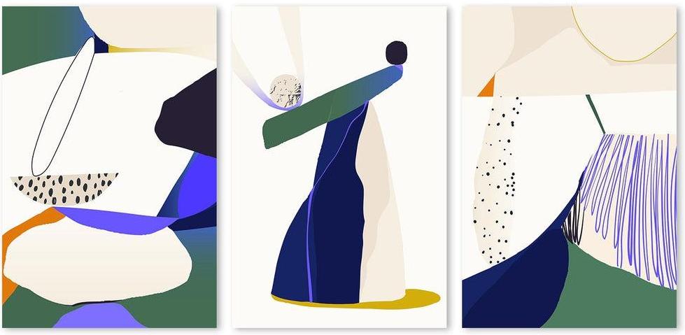 wall-art-print-canvas-poster-framed-Surreal Abstract, Set Of 3-by-Gioia Wall Art-Gioia Wall Art