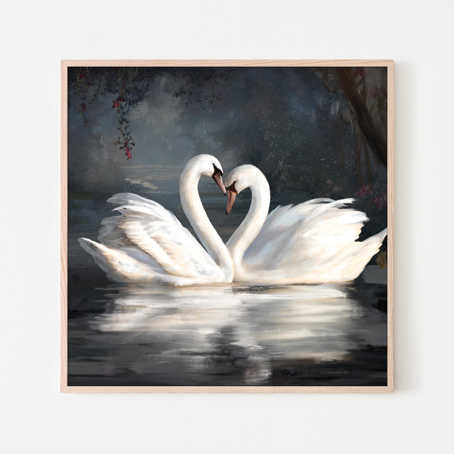 wall-art-print-canvas-poster-framed-Swan Lake No Flowers-6