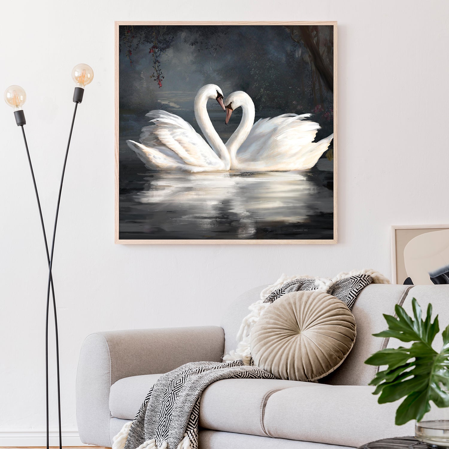 wall-art-print-canvas-poster-framed-Swan Lake No Flowers-8