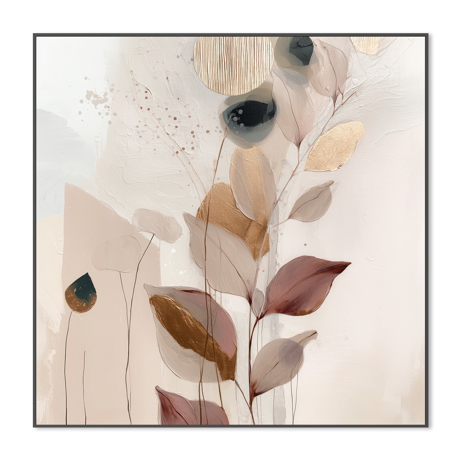 wall-art-print-canvas-poster-framed-Sweet Leaves, Style C-3