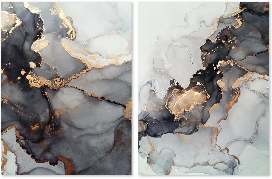 wall-art-print-canvas-poster-framed-Swirl, Set Of 2-by-Gioia Wall Art-Gioia Wall Art