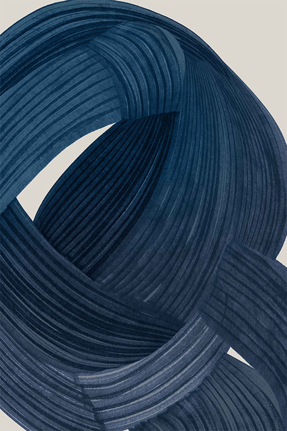 wall-art-print-canvas-poster-framed-Tangle in Indigo, Style B-1