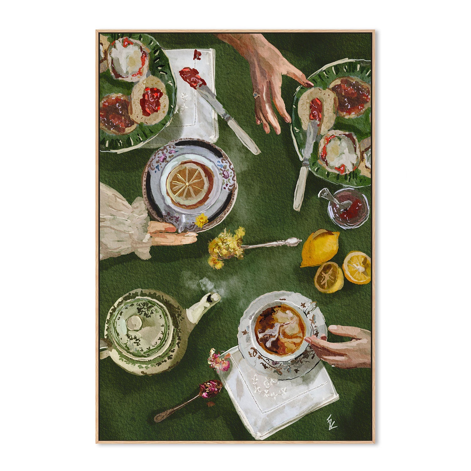 wall-art-print-canvas-poster-framed-Tea O'Clock , By Ekaterina Zagorska-4