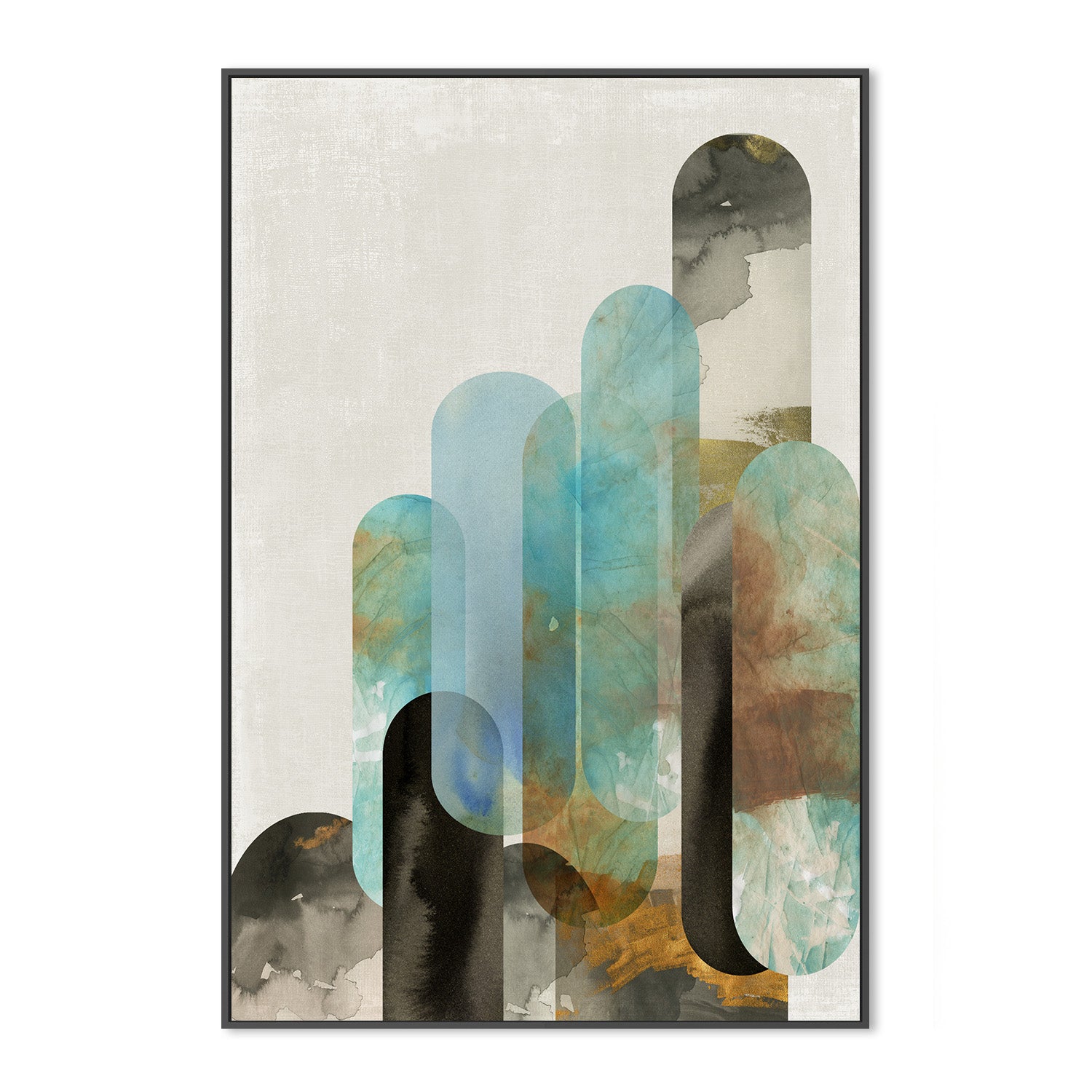 wall-art-print-canvas-poster-framed-Teal Arches, Style A-3