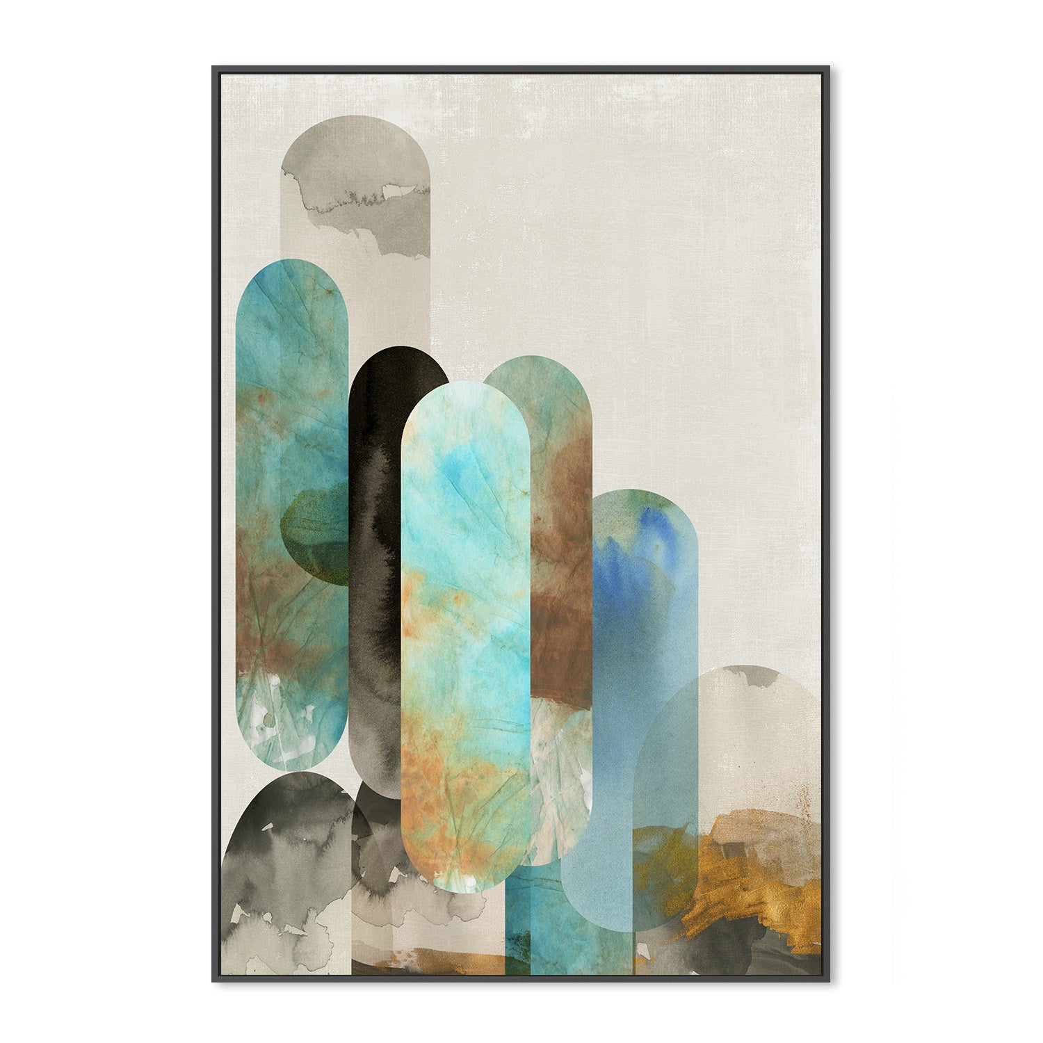 wall-art-print-canvas-poster-framed-Teal Arches, Style B-3