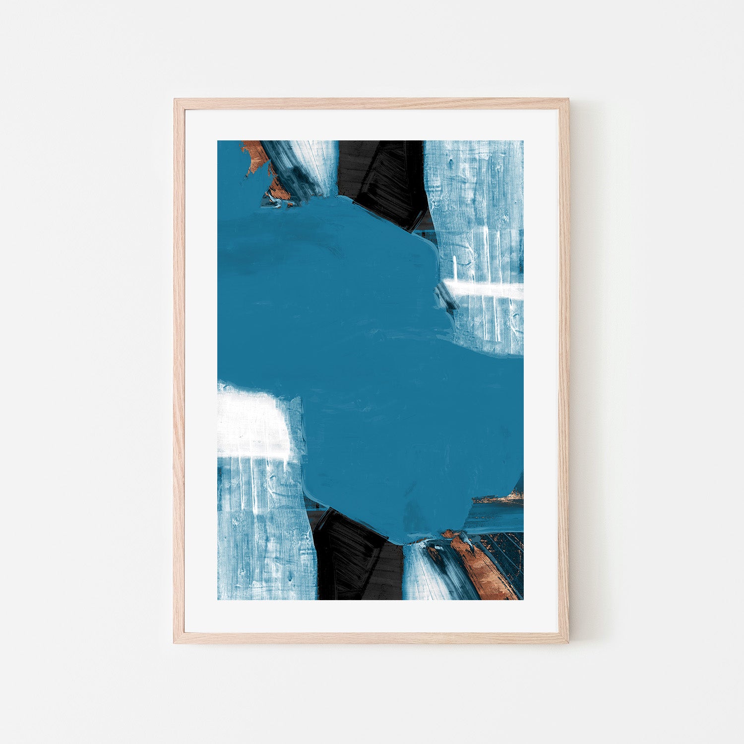 wall-art-print-canvas-poster-framed-Teal Gold Shapes, Style A-6